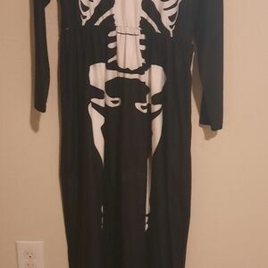 Black Skeleton Costume Dress For Youth 14 Or Woman Small